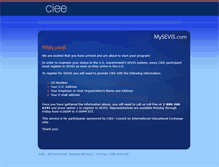 Tablet Screenshot of mysevis.ciee.org